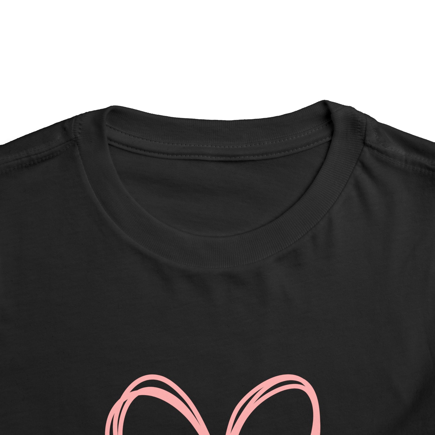 Down Syndrome Pink Heart Toddler Short Sleeve Tee