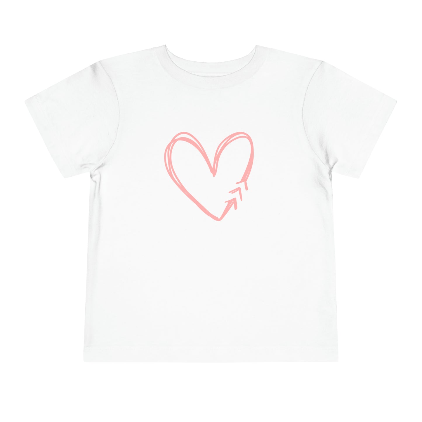 Down Syndrome Pink Heart Toddler Short Sleeve Tee