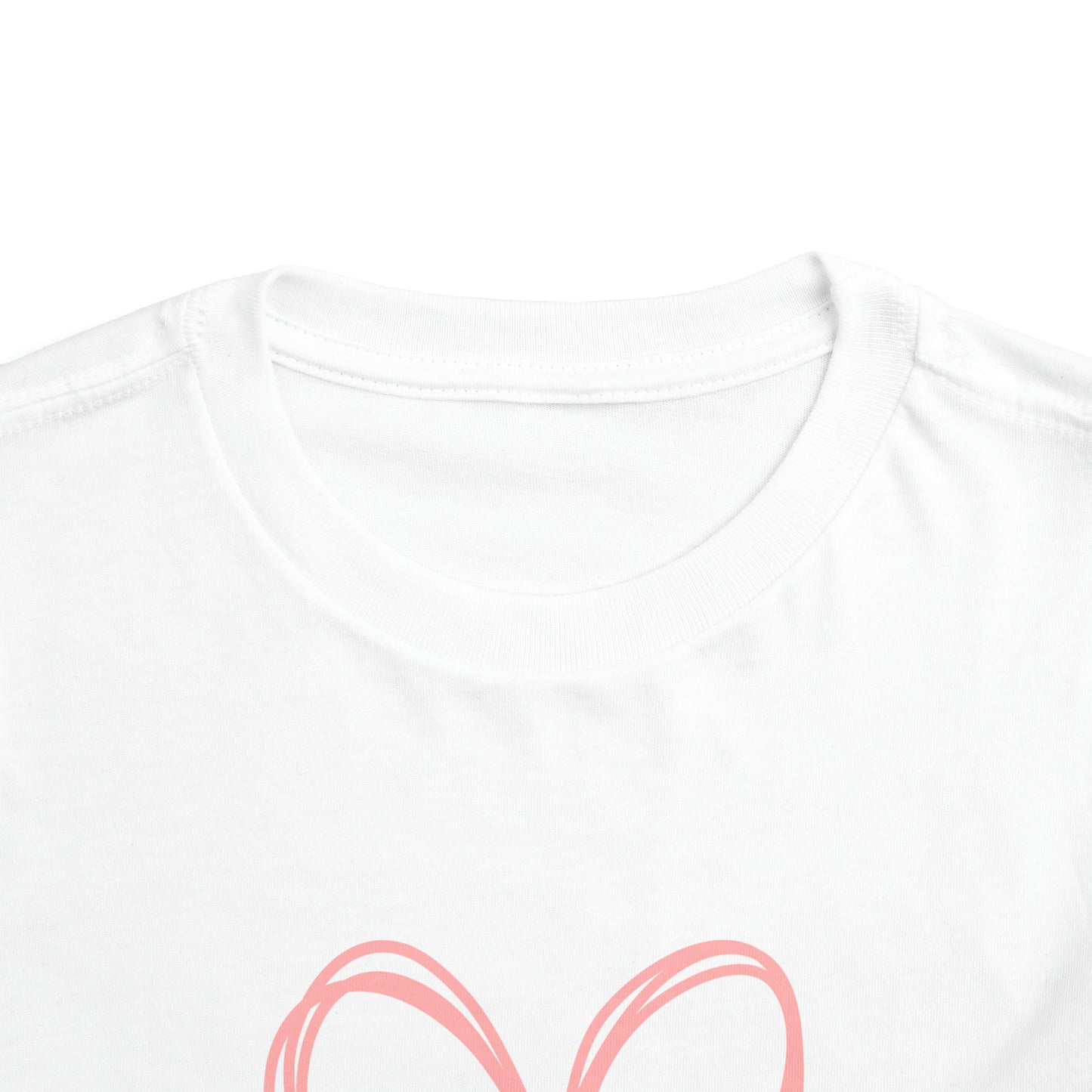 Down Syndrome Pink Heart Toddler Short Sleeve Tee