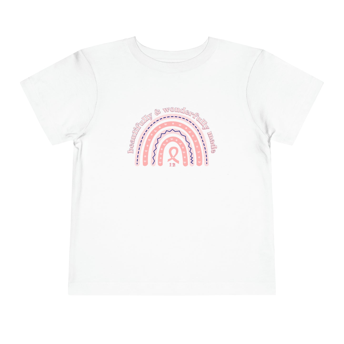Beautifully & Wonderfully Made Rainbow Toddler Short Sleeve Tee