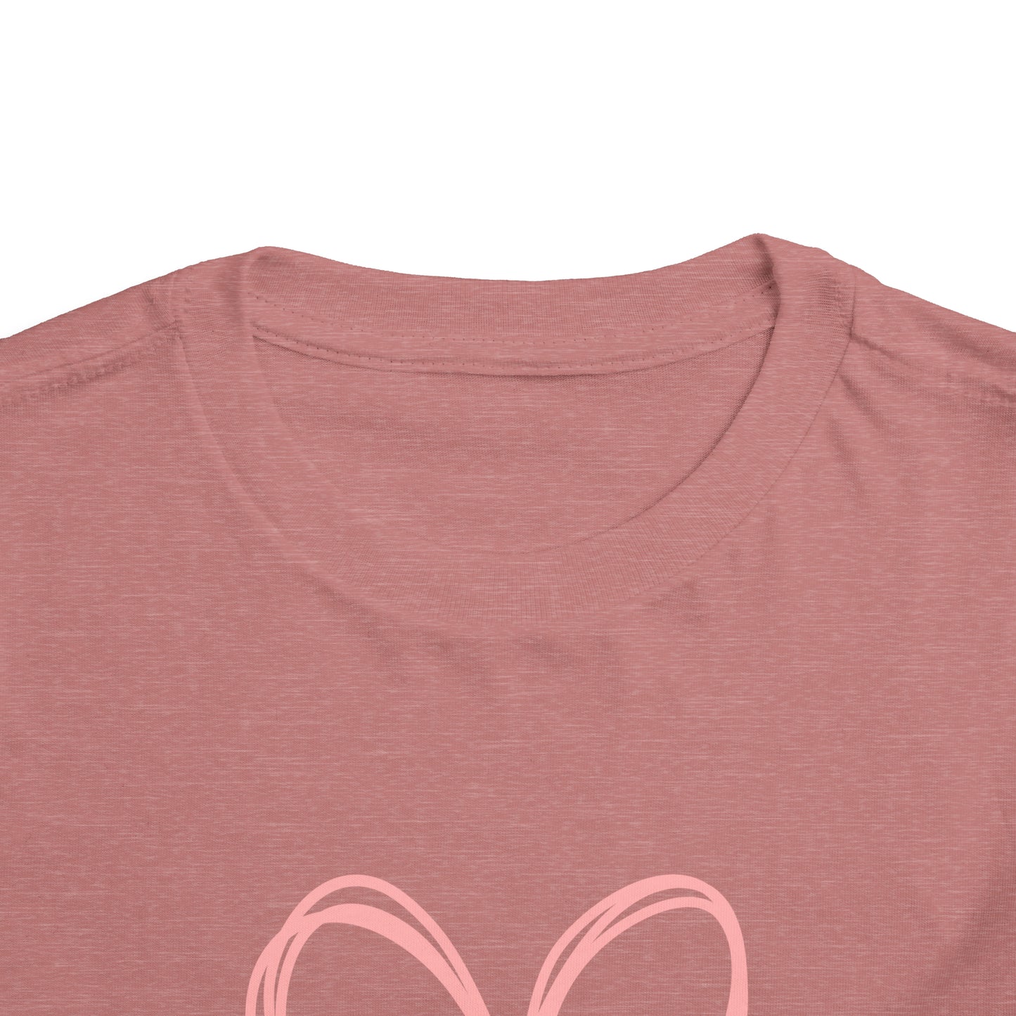 Down Syndrome Pink Heart Toddler Short Sleeve Tee