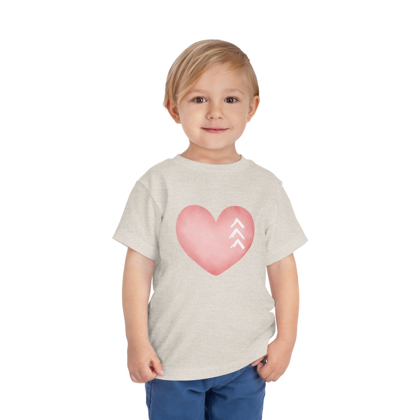 Down Syndrome Heart Toddler Short Sleeve Tee