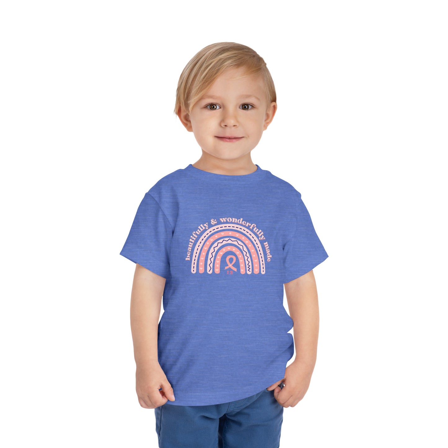 Beautifully & Wonderfully Made Rainbow Toddler Short Sleeve Tee