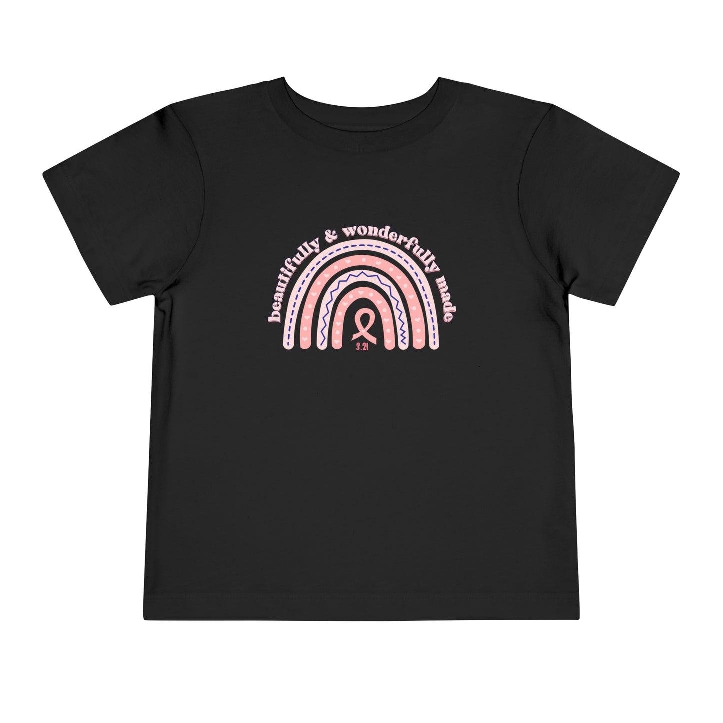 Beautifully & Wonderfully Made Rainbow Toddler Short Sleeve Tee