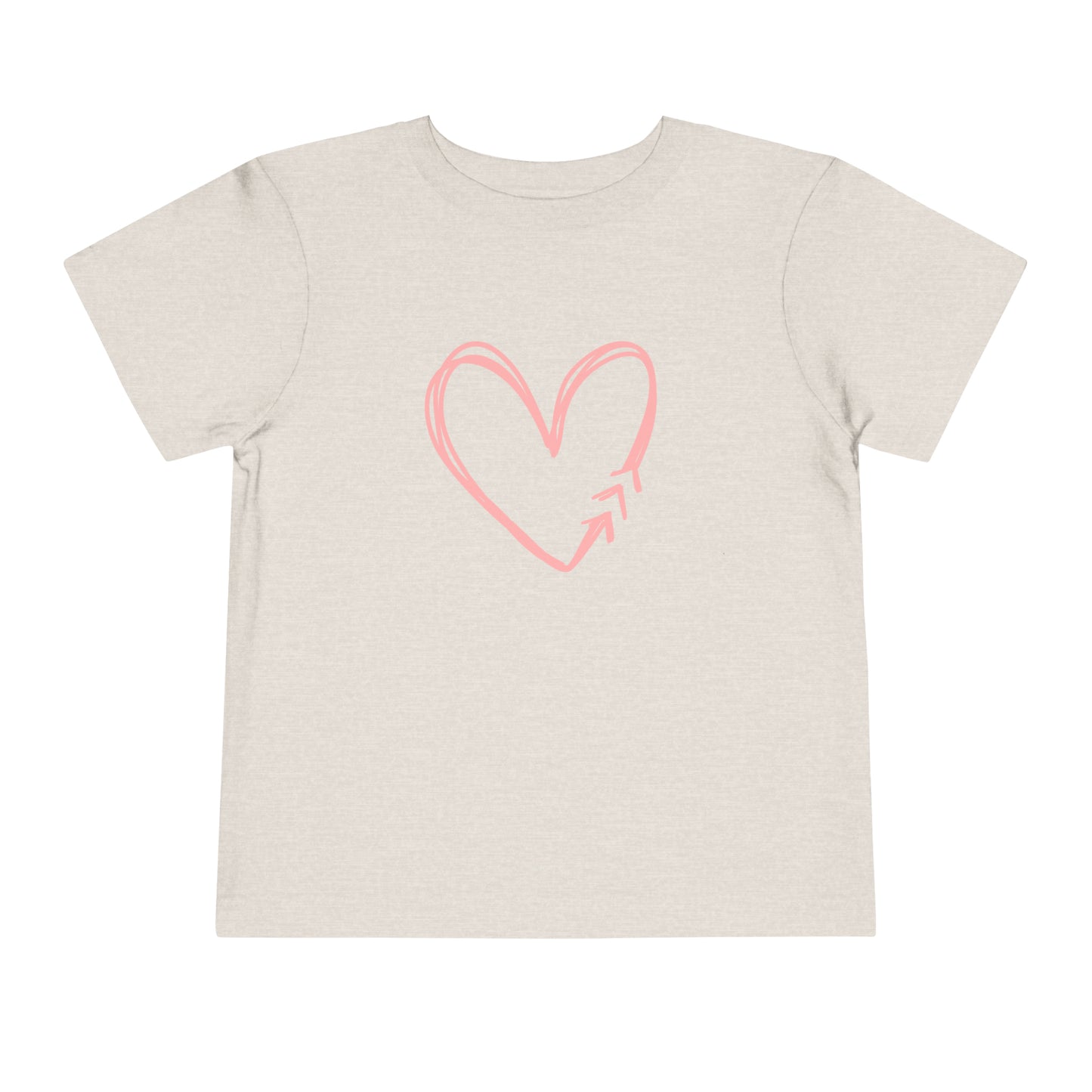 Down Syndrome Pink Heart Toddler Short Sleeve Tee