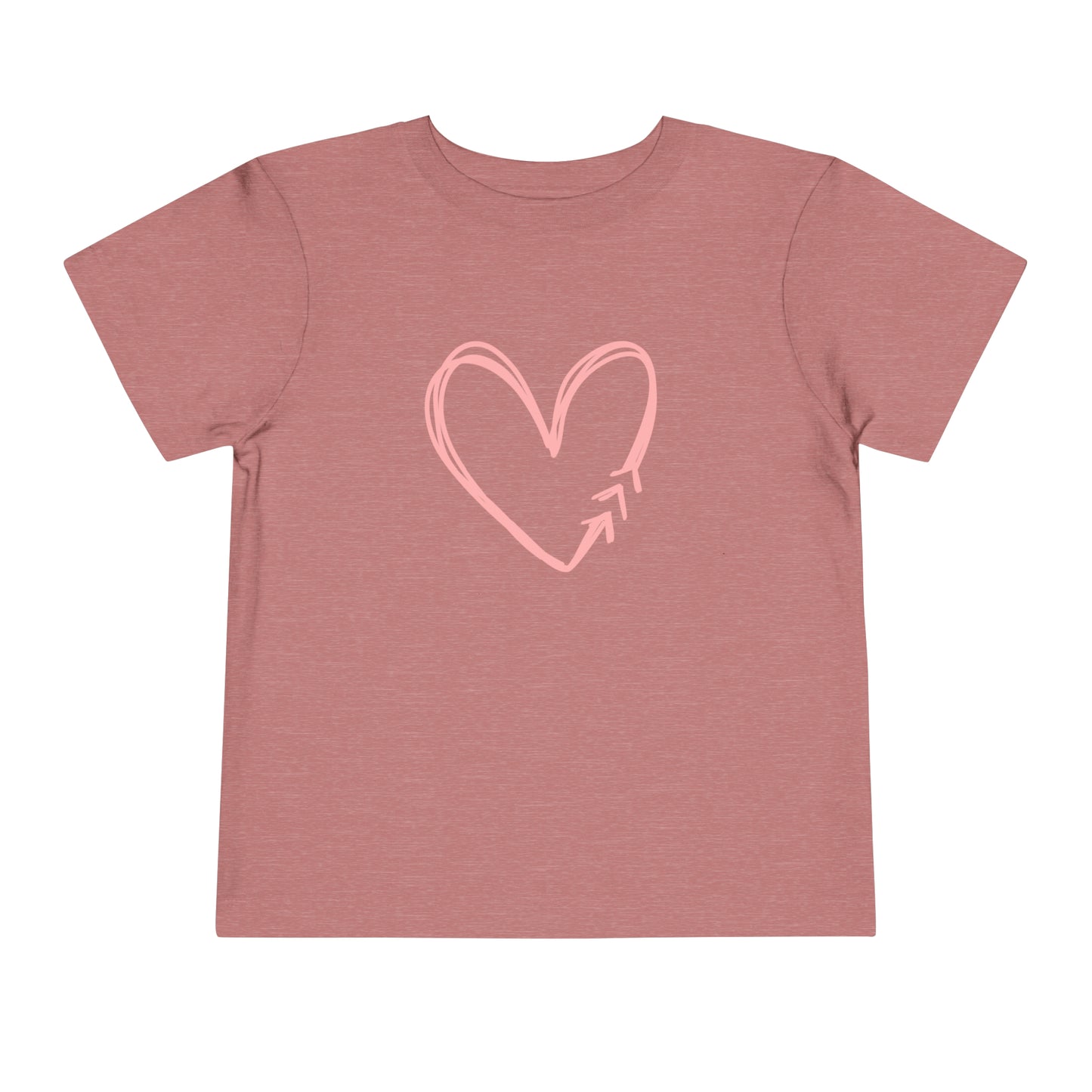 Down Syndrome Pink Heart Toddler Short Sleeve Tee
