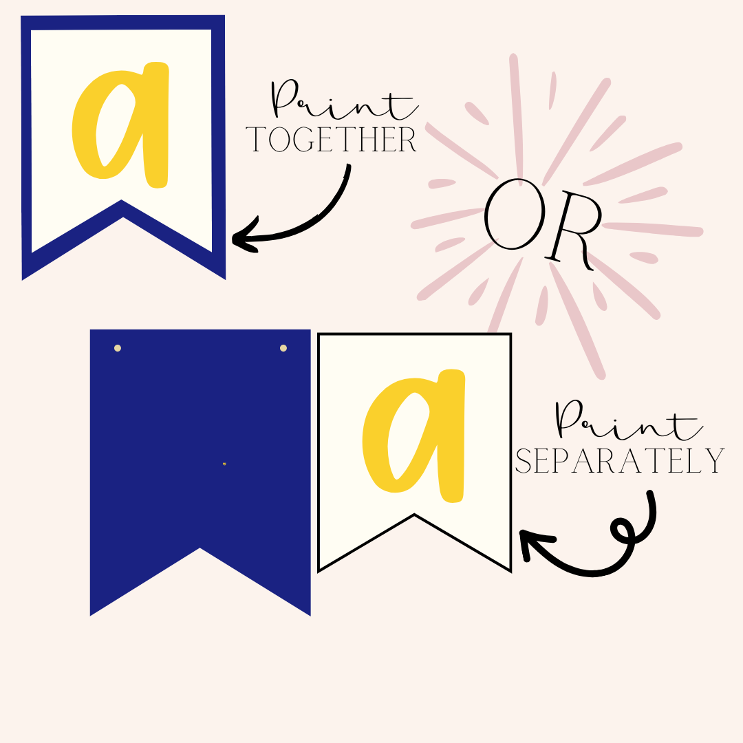 World Down Syndrome Day Banner: Digital Download Classic Blue and Yellow