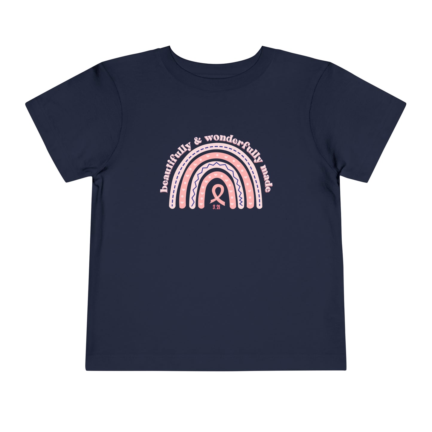 Beautifully & Wonderfully Made Rainbow Toddler Short Sleeve Tee
