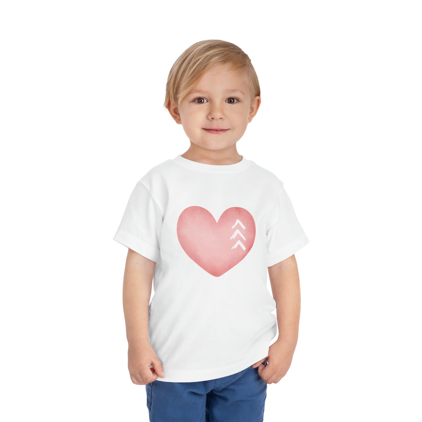 Down Syndrome Heart Toddler Short Sleeve Tee