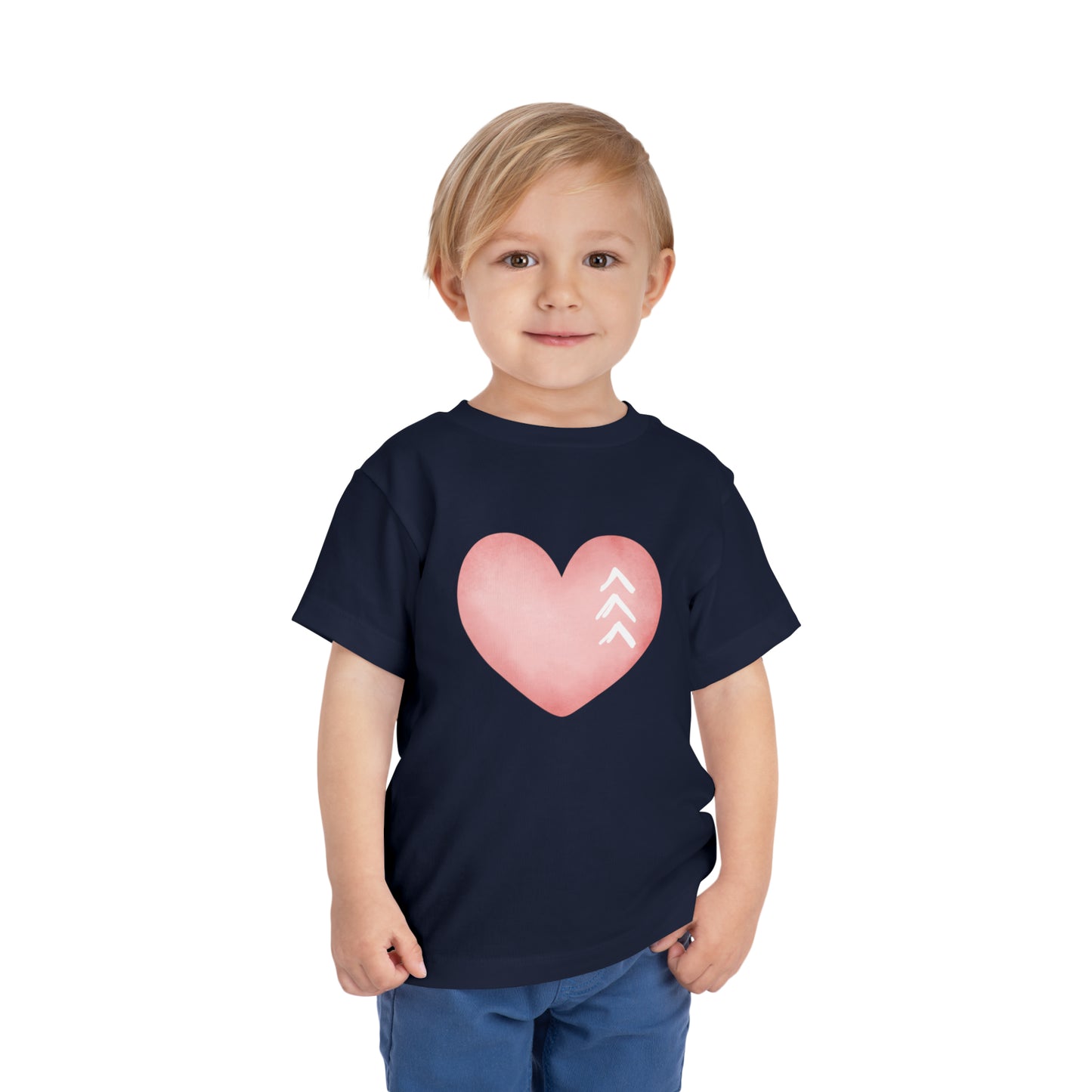 Down Syndrome Heart Toddler Short Sleeve Tee