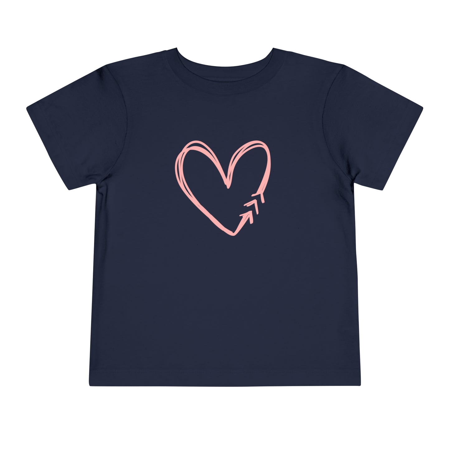 Down Syndrome Pink Heart Toddler Short Sleeve Tee