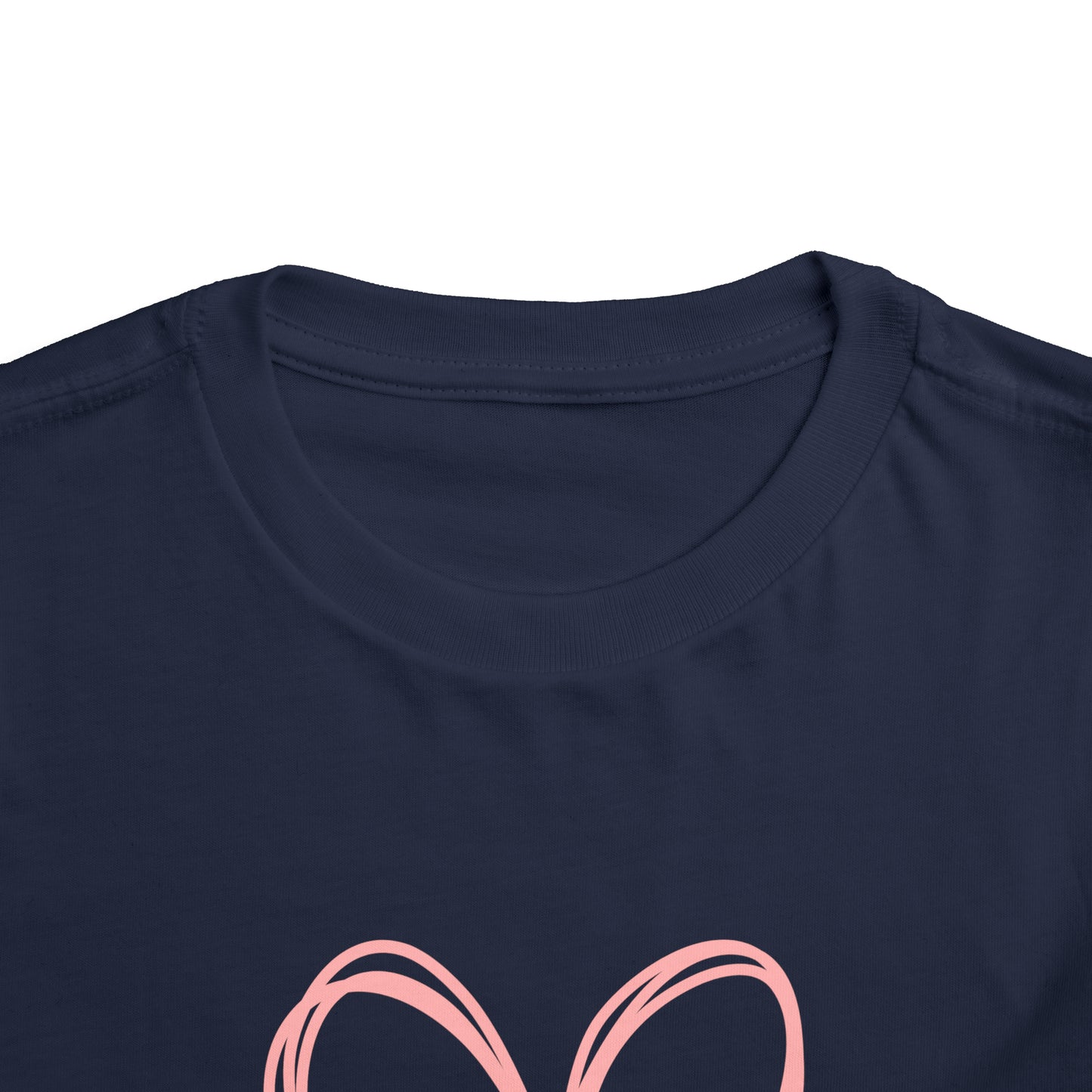 Down Syndrome Pink Heart Toddler Short Sleeve Tee